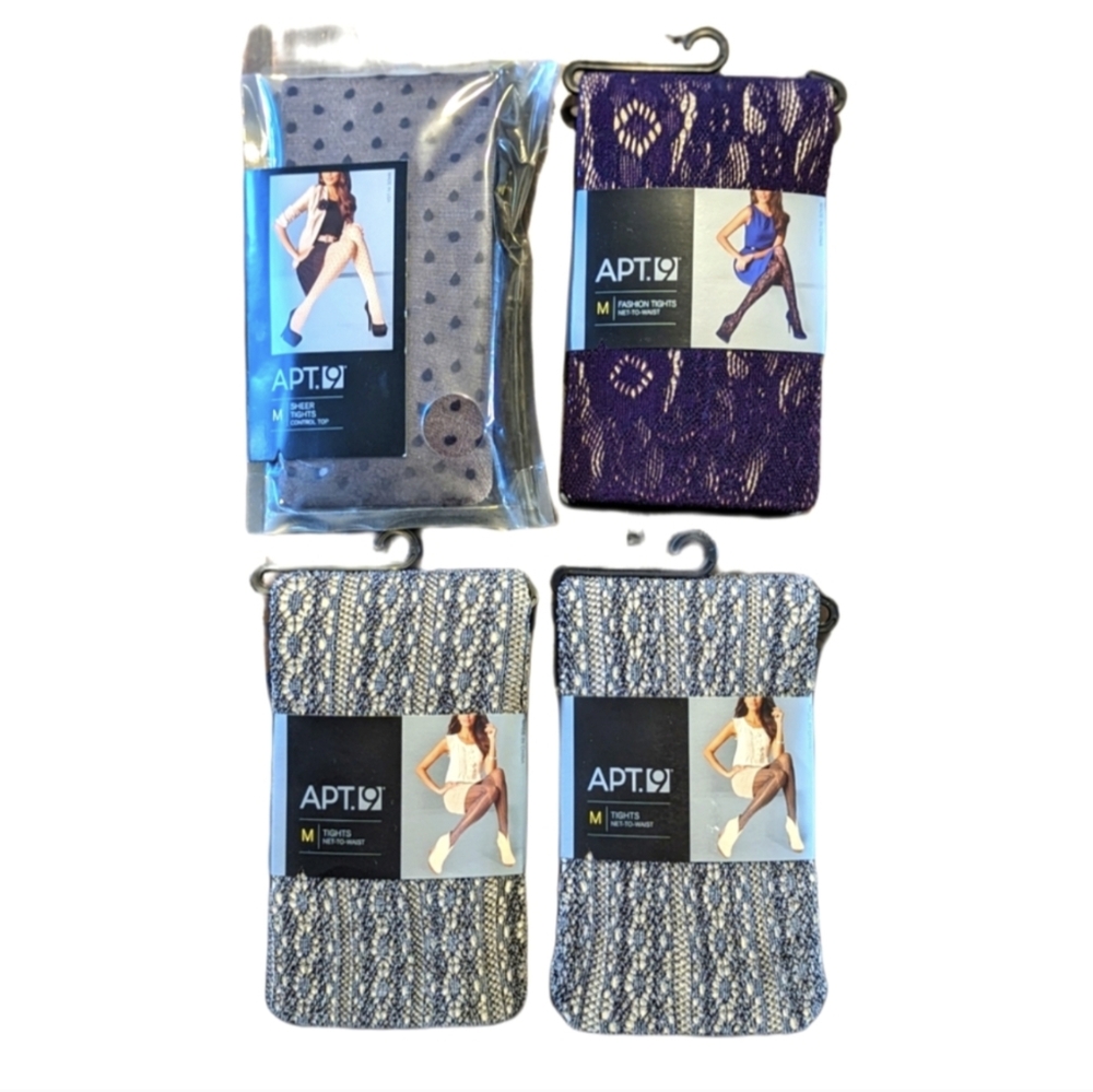 NWT APT. 9 Fashion Tights Bundle Size M
